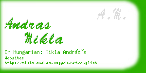 andras mikla business card